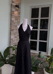 mesh black elegant dress