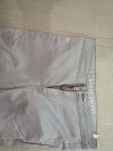 Women's Beige Skinny Fit Pants