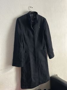 Black Wool Blend Coat