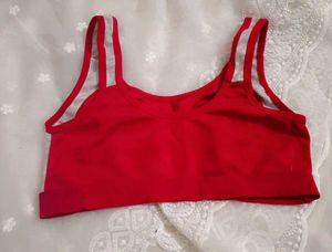 Stylish Maroon &amp; Gray Sports Bra