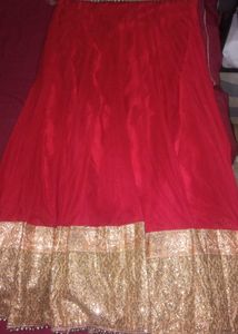 Red and Golden Lehenga Set