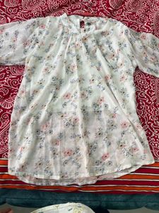 Chic Floral Print tunic top