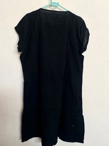 Black Casual Cotton Tunic