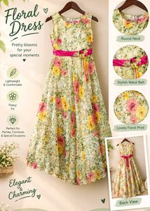 Elegant Floral Print Dress