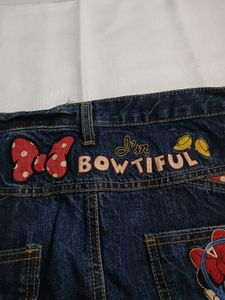 💋Cute🌸Minnie😍Mouse🌹Denim Skirt💋