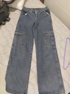 Urbanic Blue Cargo Jeans | Straight Fit | XS | Lig