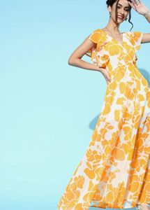Floral Print Wrap Maxi Dress