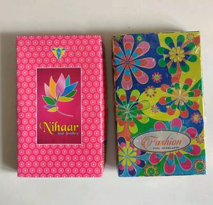 2 Jewellery Boxes Card Board 21 x 13 Cms Jewelry B
