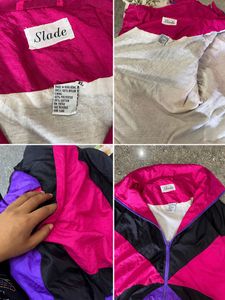 Retro Colorblock Windbreaker Jacket