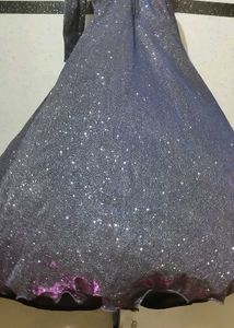 ✨ Shimmery Party Wear Gown for Girls