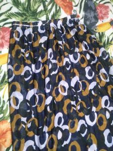 Patterned Midi Skirt