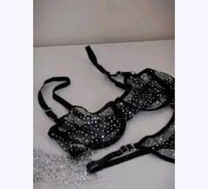 Sparkly Black Bra