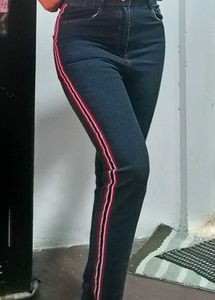 Striped Side Denim Jeans