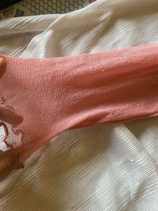 pretty Pink see through Cropped Top