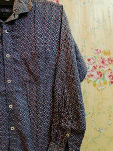 🇳🇿💫🎀Stylish Men's Printed Blue Shirt