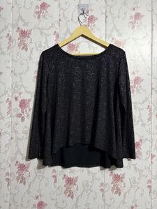 Sparkly Black Long Sleeve Top