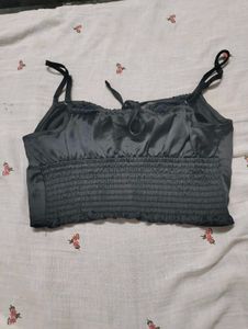 silk black tank top