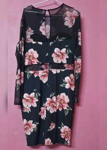 Floral Mesh Dress