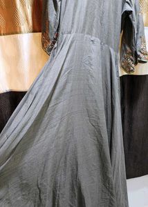 Elegant Grey Ethnic Gown full length
