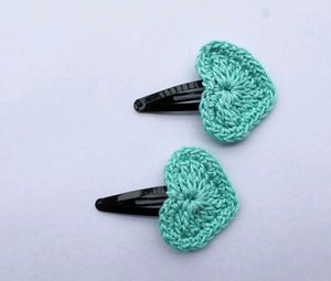 Crocheted Flower Hair Clips (Set of 6)