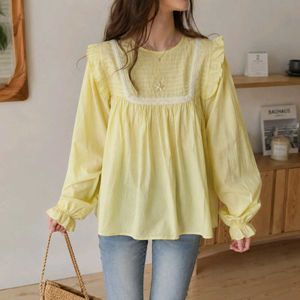 Charming lime Yellow Ruffled Blouse🍋✨️