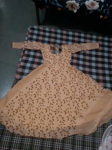 Elegant Peach Ethnic Gown