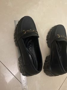 Ladies Heeled Loafers, Black, Size 38