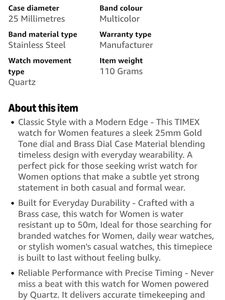TIMEX Legacy Analog Watch for Women