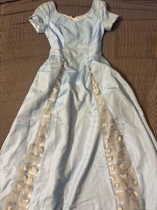 Elegant Light Blue Butterfly Dress