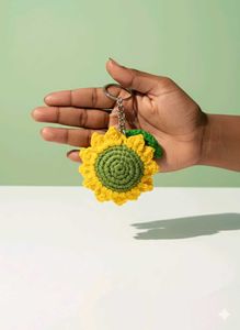 Handmade Sunflower Keychain