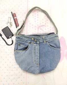 Y2k Denim Buckle Shoulder Bag