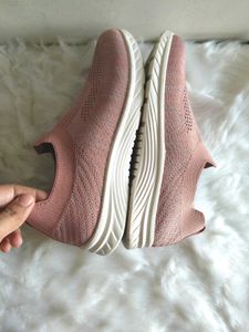 fresh branded Pink Knit Slip-On Sneakers