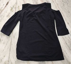 black cold shoulder top