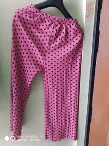 Plazzo Pink And Black Color