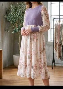 Chic Floral Print Midi Dress