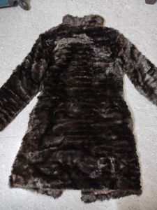 Brown Faux Long Fur Coat