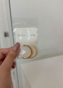 Sparkling Golden Hoop Earrings