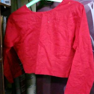 pure cotton Vibrant Red Blouse