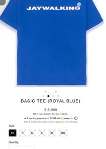Jaywalking Blue oversized tshirt