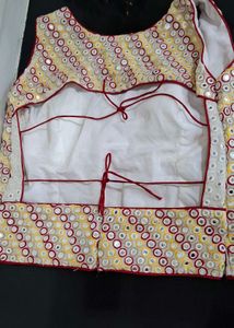 Off White Color With Work Blouse