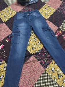 Stylish Denim Cargo Pants