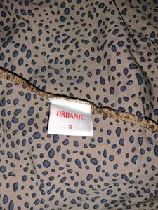 URBANIC Leopard Print Ruffle Dress