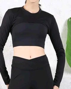 Shein Full Length High Low Hem Micro Crop Top