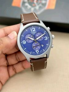 TISSOT PREMIUM QUALITY MENS WATCH LEATHER STRAP