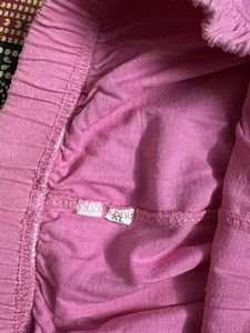 pink and yellow kurti leggings