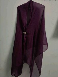 Sheer Purple Dupatta net scarf shawl ruptta