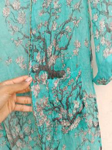 combo long boho Sheer Kimono Style Top