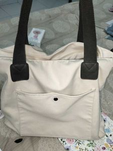 Cream Canvas Tote Bag
