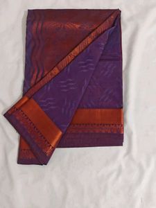Vibrant Purple &amp; Orange Saree