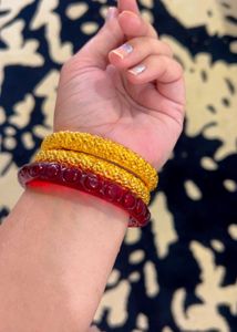 micro Gold polish Bangles